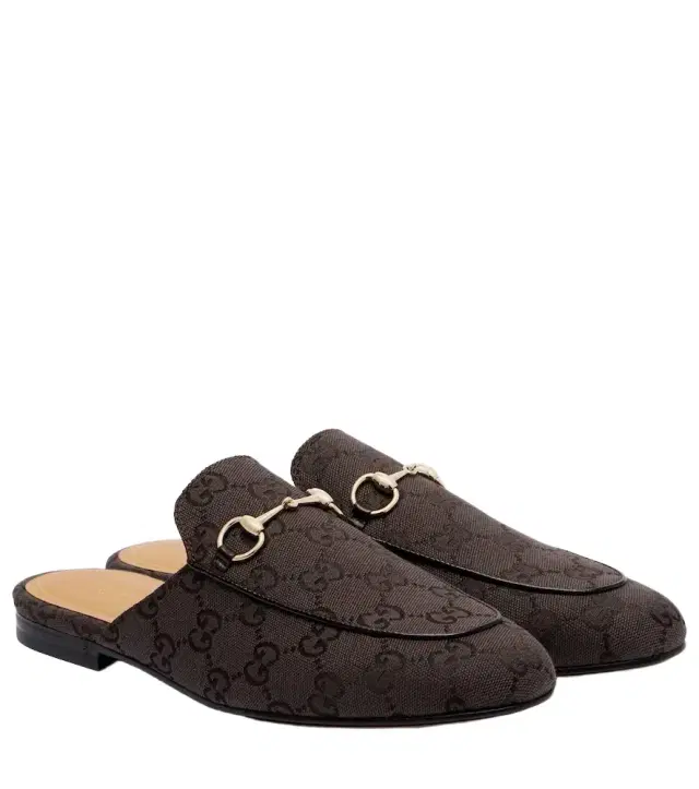 Gucci Princetown Horsebit GG Canvas mules
