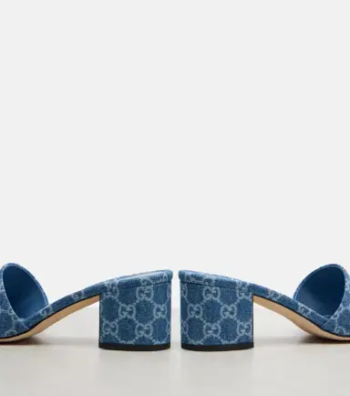 Gucci Horsebit GG denim sandals | Thumbnail 3