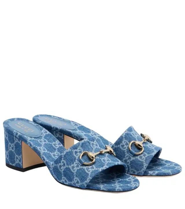 Gucci Horsebit GG denim sandals