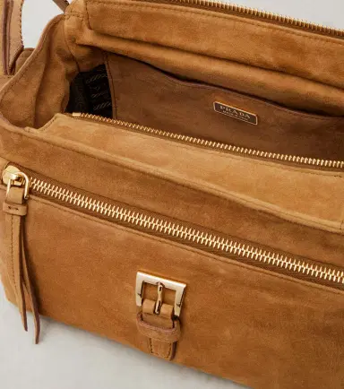 Prada Explore Medium suede shoulder bag | Thumbnail 2
