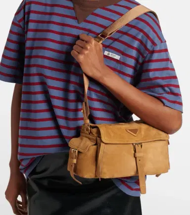 Prada Explore Medium suede shoulder bag | Thumbnail 5
