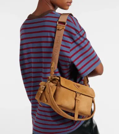 Prada Explore Medium suede shoulder bag | Thumbnail 7