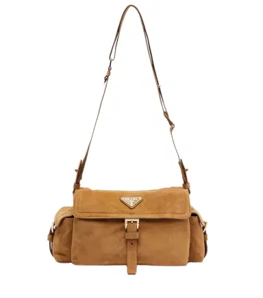 Prada Explore Medium suede shoulder bag | Thumbnail 1