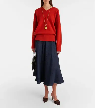 Altuzarra Varda denim midi skirt | Thumbnail 3 Altuzarra Varda denim midi skirt | Thumbnail 3