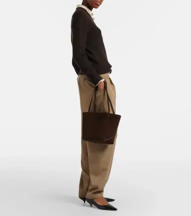 The Row Park Edge Medium suede tote bag | Thumbnail 7