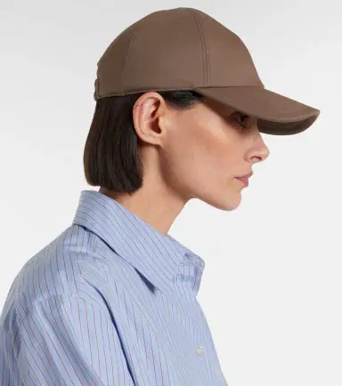 The Row Caspian cotton and cashmere canvas baseball cap | Thumbnail 4