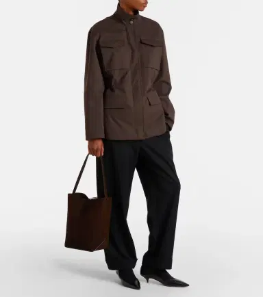 The Row N/S Park Edge Medium suede tote bag | Thumbnail 6