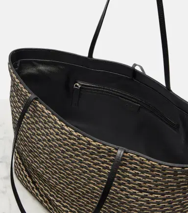 The Row Beau Large leather-trimmed raffia tote bag | Thumbnail 3 The Row Beau Large leather-trimmed raffia tote bag | Thumbnail 3