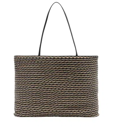The Row Beau Large leather-trimmed raffia tote bag | Thumbnail 1 The Row Beau Large leather-trimmed raffia tote bag | Thumbnail 1