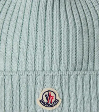 Moncler Enfant Logo ribbed-knit virgin wool beanie | Thumbnail 2 Moncler Enfant Logo ribbed-knit virgin wool beanie | Thumbnail 2