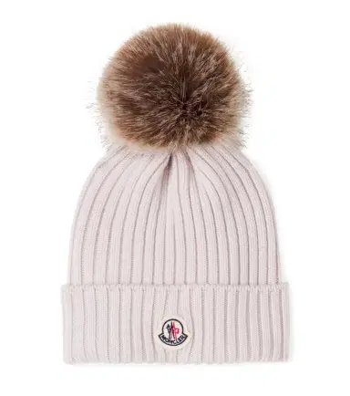 Moncler Enfant Logo ribbed-knit wool beanie | Thumbnail 1
