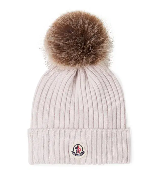 Moncler Enfant Logo ribbed-knit wool beanie