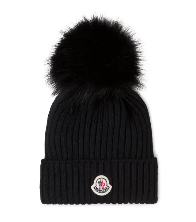 Moncler Enfant Logo ribbed-knit wool beanie