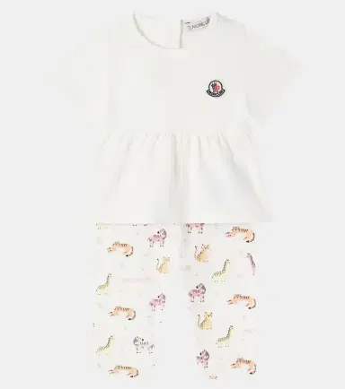 Moncler Enfant Baby cotton-blend T-shirt and sweatpants set | Thumbnail 4