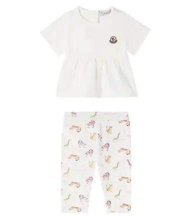 Moncler Enfant Baby cotton-blend T-shirt and sweatpants set | Thumbnail 1