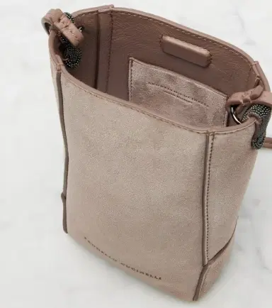 Brunello Cucinelli Monili suede shoulder bag | Thumbnail 3 Brunello Cucinelli Monili suede shoulder bag | Thumbnail 3