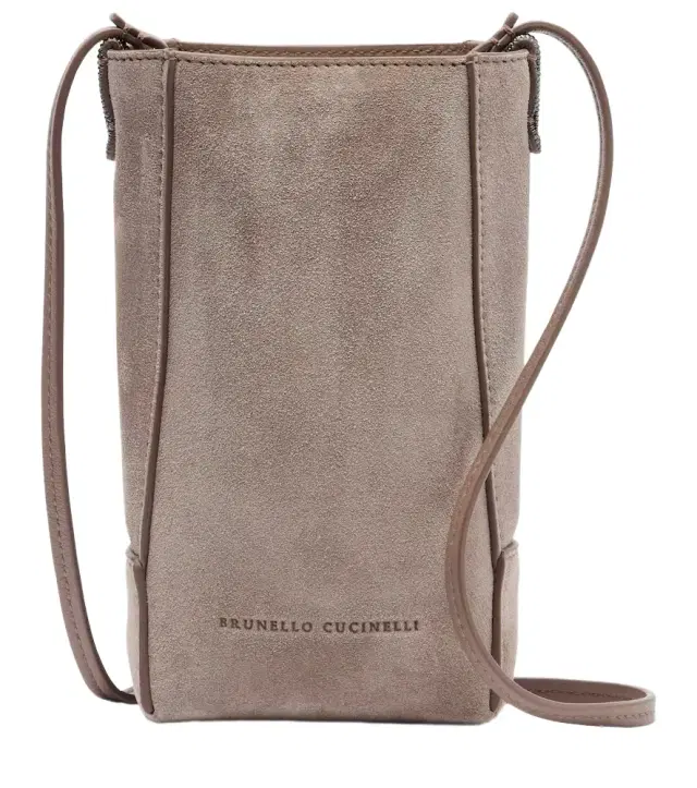 Brunello Cucinelli Monili suede shoulder bag
