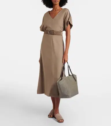Brunello Cucinelli Leather-trimmed raffia tote bag | Thumbnail 5 Brunello Cucinelli Leather-trimmed raffia tote bag | Thumbnail 5