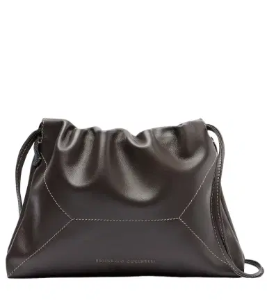 Brunello Cucinelli Mini leather crossbody bag | Thumbnail 1