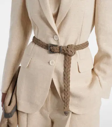 Brunello Cucinelli Braided suede belt | Thumbnail 4