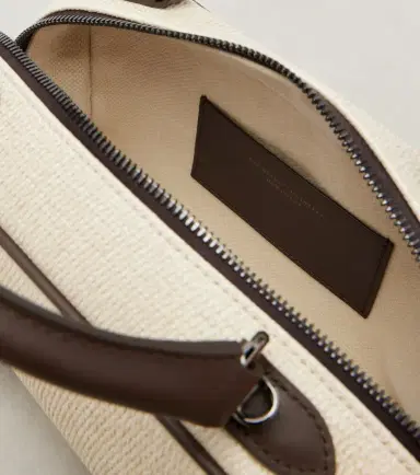 Brunello Cucinelli Leather-trimmed top-handle bag | Thumbnail 4 Brunello Cucinelli Leather-trimmed top-handle bag | Thumbnail 4