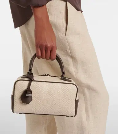 Brunello Cucinelli Leather-trimmed top-handle bag | Thumbnail 7 Brunello Cucinelli Leather-trimmed top-handle bag | Thumbnail 7
