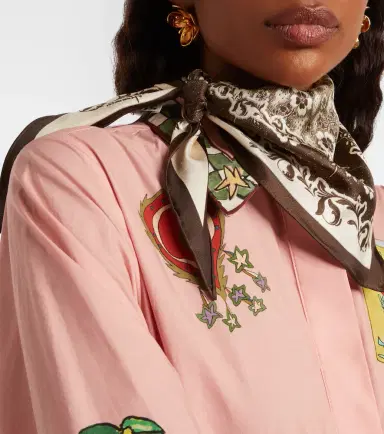 ALÉMAIS Alémais Violet floral silk scarf | Thumbnail 4