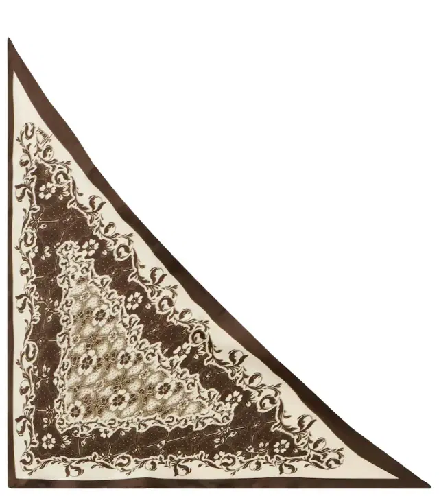 Alemais Alémais Violet floral silk scarf