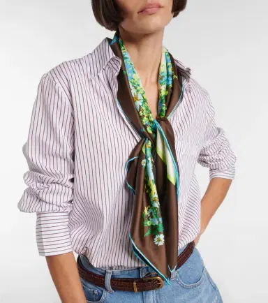 ALÉMAIS Alémais Floral silk scarf | Thumbnail 4