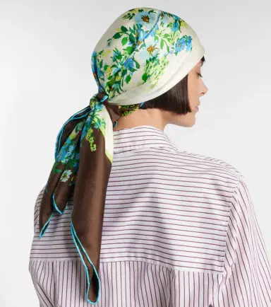 ALÉMAIS Alémais Floral silk scarf | Thumbnail 5