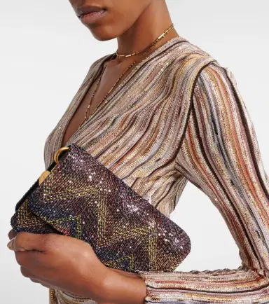 Missoni Caperdoni Small leather-trimmed sequined crossbody bag | Thumbnail 7