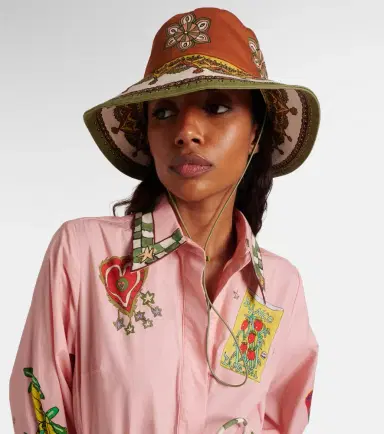 Alemais Alémais Printed cotton fedora | Thumbnail 4