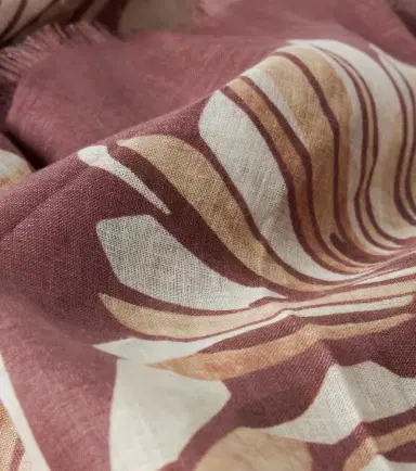 Brunello Cucinelli Floral linen scarf | Thumbnail 3 Brunello Cucinelli Floral linen scarf | Thumbnail 3