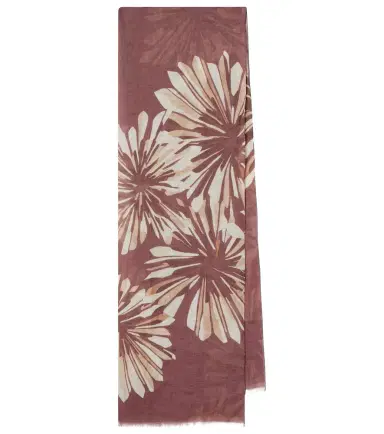 Brunello Cucinelli Floral linen scarf | Thumbnail 1 Brunello Cucinelli Floral linen scarf | Thumbnail 1