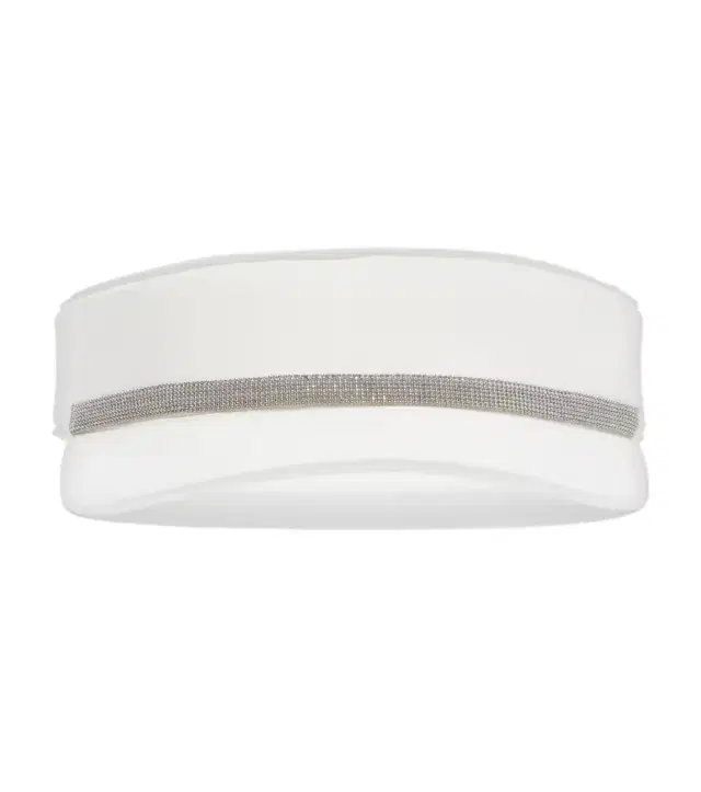 Brunello Cucinelli Monili leather-trimmed visor