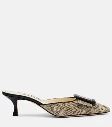 Manolo Blahnik Maysale 50 snake-effect leather mules | Thumbnail 2 Manolo Blahnik Maysale 50 snake-effect leather mules | Thumbnail 2