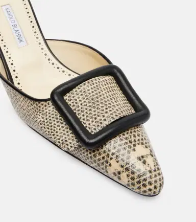 Manolo Blahnik Maysale 50 snake-effect leather mules | Thumbnail 3 Manolo Blahnik Maysale 50 snake-effect leather mules | Thumbnail 3