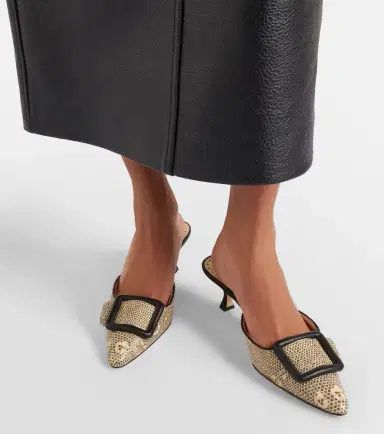 Manolo Blahnik Maysale 50 snake-effect leather mules | Thumbnail 5 Manolo Blahnik Maysale 50 snake-effect leather mules | Thumbnail 5