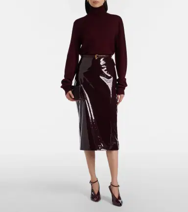 The Frankie Shop Samantha coated pencil skirt | Thumbnail 5