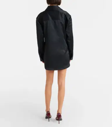 The Frankie Shop Akita satin shirt dress | Thumbnail 6