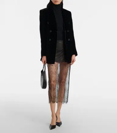 The Frankie Shop Alrose lace midi skirt | Thumbnail 5