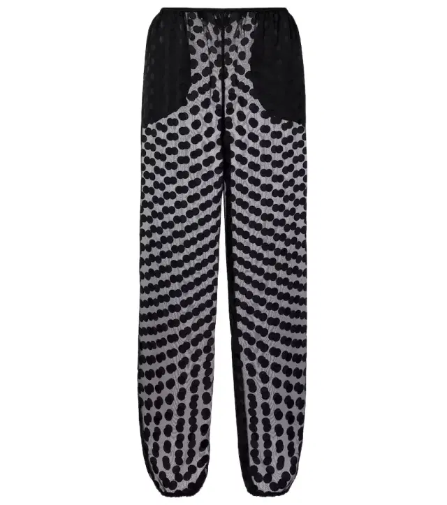 Orissa polka-dot sheer wide-leg pants