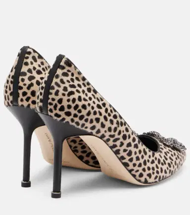 Manolo Blahnik Hangisi 90 leopard-print calf hair pumps | Thumbnail 3 Manolo Blahnik Hangisi 90 leopard-print calf hair pumps | Thumbnail 3