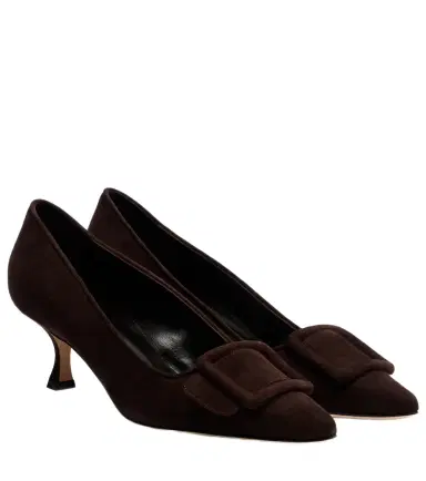Manolo Blahnik Maysale 50 suede pumps | Thumbnail 1 Manolo Blahnik Maysale 50 suede pumps | Thumbnail 1