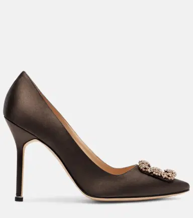 Manolo Blahnik Hangisi 90 embellished satin pumps | Thumbnail 2 Manolo Blahnik Hangisi 90 embellished satin pumps | Thumbnail 2