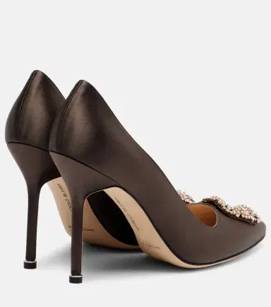 Manolo Blahnik Hangisi 90 embellished satin pumps | Thumbnail 4 Manolo Blahnik Hangisi 90 embellished satin pumps | Thumbnail 4