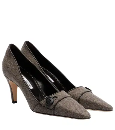 Manolo Blahnik Lulumae 70 herringbone pumps | Thumbnail 1