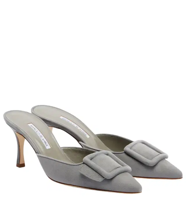 Manolo Blahnik Maysale 70 suede mules