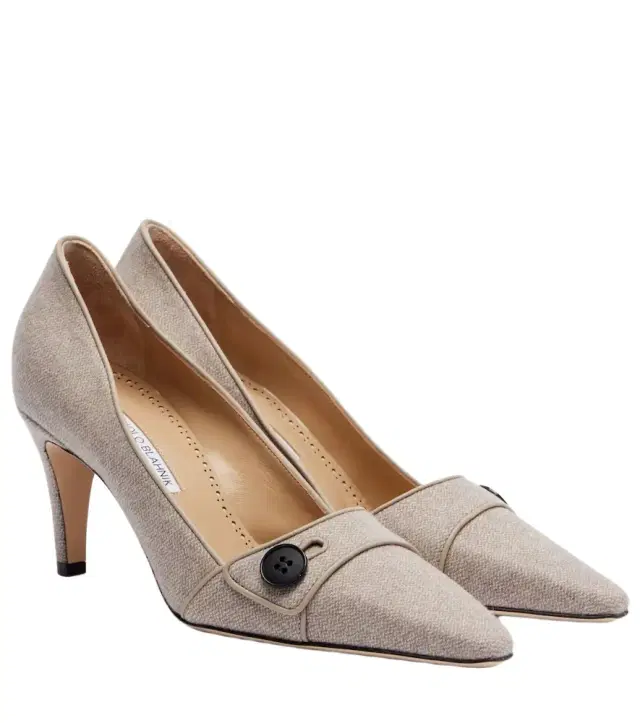 Manolo Blahnik Lulumae 70 herringbone pumps