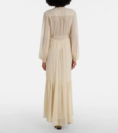 Marant Étoile Briane gathered muslin maxi dress | Thumbnail 4